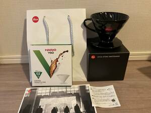 Leica ライカ 表参道 ノベルティ　ハリオ V6 コーヒードリッパー磁器製　ブラック