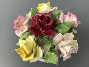 a148 ロイヤルドルトン 陶花 オブジェ 置物 飾物 ROYAL DOULTON フィギュリン バラ 薔薇 made in England フラワーオブジェ