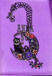 ANNA SUI チャーム　黒猫　月　コウモリ　花　ハロウィン限定　レア