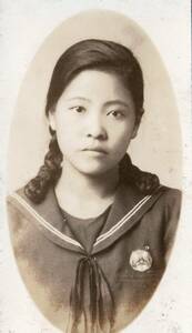  Showa era the first period?~ war hour middle? woman school woman student etc. .. woman? life photograph total 10 sheets sailor suit? Kiyoshi . beautiful person? natural beautiful young lady? war hour materials?