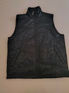  men's down vest black camouflage pattern size LL