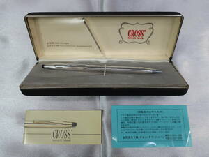 CROSS ／クロス STERLING SILVER スターリングシルバー silver925 ボールペン 箱付き 冊子 外箱付 ツイスト式 クラシック
