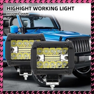 12V LED 作業灯 ワークライト 2個セット 6000K ホワイト 白 フォグランプ デイライト 四駆 4wd ライト 車庫 物置 屋外 補助灯 防水 汎用