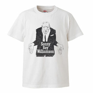 【XLサイズ 白Tシャツ】サニーボーイウィリアムソン 甲本ヒロト Sonny Boy Williamson Ⅱ ハイロウズ ブルーハーツ クロマニヨンズ