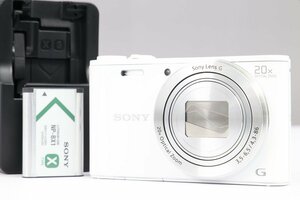 【 美品 | 動作保証 】 SONY Cyber-shot DSC-WX350 ホワイト 【 純正バッテリーチャージャー 追加付属 】