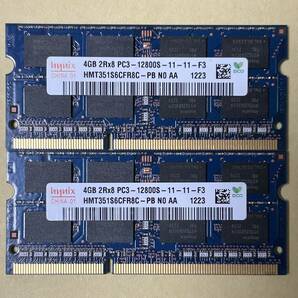 hynix ハイニックス SO-DIMM 204pin PC3-12800S 4GB×2枚  ノートパソコン用 ④の画像1