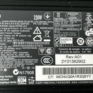 HP ACアダプタ HSTNN-DA12 HSTNN-LA12 19.5V 11.8A 230W 電源ケーブル付★NEC ADP84 19V9.48A (ADP-180FB A) ACケーブル付【動作確認済み】の画像3