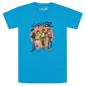 GORILLAZ ゴリラズ Group Circle Rise Tシャツ TURQUOISE BLUE Lサイズ オフィシャル