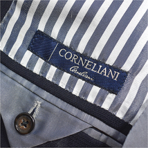 [定価８万] 春◎ イタリア製 コルネリアーニ 上質 テーラードジャケット 50 メンズXL ネイビー 紺 CORNELIANI 伊勢丹 ブレザー LL_画像2