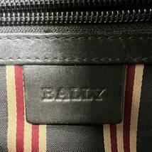 希少●BALLY バリー メンズ ビジネス クラッチバッグ セカンドバッグ トレスポ ポーチ ストラップ 手提げ ブラック 黒 本革 レザー _画像9