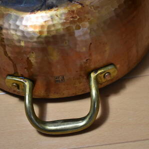 中古 純銅厚板使用 天ぷら鍋 内径21㎝ の画像6