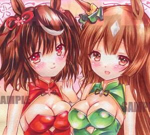 Art hand Auction Satono Diamond Kitasan أسود A4 أرنب صيني رسم مرسومة باليد Uma Musume Pretty Derby Kitasato Bunny Girl, كاريكاتير, سلع الانمي, رسم توضيحي مرسومة باليد