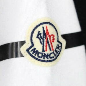 美品 21 モンクレール MONCLER ワッペン ビッグロゴ ロングTシャツ ロンT 長袖 Tシャツ ホワイト 白 M P42の画像4