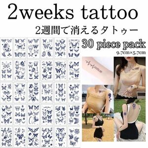 【M】ミニジャグアタトゥー30枚セット 2週間で消えるタトゥー イベント タトゥーシール