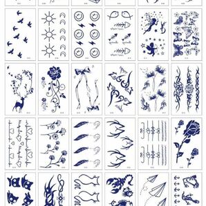 【B】ミニジャグアタトゥー30枚セット 2週間で消えるタトゥー イベント タトゥーシールの画像2