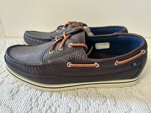 リーガル REGAL 25.5cm BOATSHOE デッキシューズ モカシン レザー 革靴 濃茶 ダークブラウン メンズ