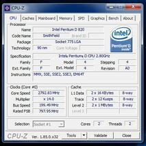 Intel Pentium D 820 2.8GHz 2コア LGA775 動作確認_画像3