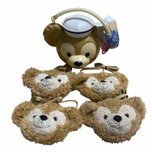 TDS ダッフィー ポップコーンバケット パスケース 4点セット ぬいぐるみ ディズニー Duffy 