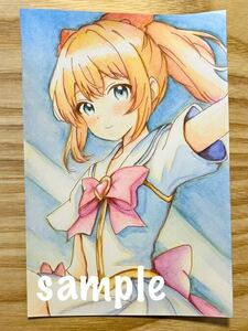  original * hand-drawn illustrations * girl [ post card size ]SK1