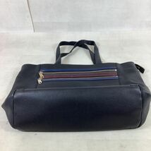 D3084. Paul Smith／ポール スミス. トートバッグ. マルチストライプ. レザー. 肩掛け. メンズ. ブラック_画像5