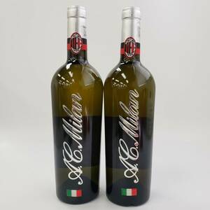 M19832(043)-509/IK3000　酒　２本まとめ　A.C.Milan 2013 Monferrato Bianco　ACミラン公式　白ワイン　12％　750ml