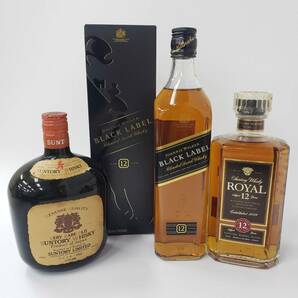 M7820(043)-584/ST4000【千葉県内のみ発送】酒 ※同梱不可 ３本まとめ SUNTORY WHISKY VERY RARE OLD/Johnnie Walker BLACK LABEL/他の画像1