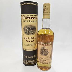 E13273(043)-606/NE7000　酒　GLENMORANGIE 10年　グレンモーレンジ　SINGLE HIGHLAND　MALT SCOTCH WHISKY　43％　750ml　ケース付き