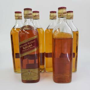 M858(042)-554/HK3000　酒　※同梱不可　６本まとめ　Johnnie Walker Red Label Old Scotch Whisky　ジョニーウォーカー　43％　750ml