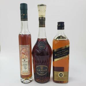 M5678(044)-573/MS4000 酒 ※同梱不可 ３本まとめ CAMUS Josephine POUR FEMME COGNAC/CAMUS XO COGNAC/Johnnie Walker BLACK LABEの画像1