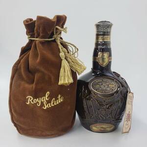 M13810(051)-519/MM4000　酒　ROYAL SALUTE 21年 SCOTCH WHISKY　ロイヤルサルート　スコッチ　ウイスキー　700ml　袋付き