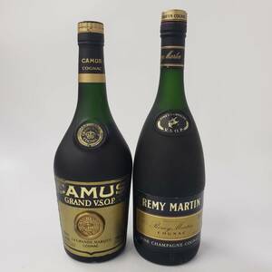 M26888(052)-536/SY5000　酒　２本まとめ　CAMUS GRAND V.S.O.P. COGNAC カミュ/REMY MARTIN FINE CHAMPAGNE COGNAC レミーマルタン 