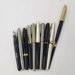 M052-572　万年筆　10点まとめ　MONTBLANC　モンブラン　SAILOR　セーラー　PILOT　パイロット　他　筆記用具　文具 