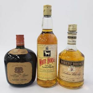 M37160(053)-504/TN3000【千葉県内のみ発送】酒　※同梱不可　３本まとめ　SUNTORY WHISKY VERY RARE OLD/WHITE HORSE/ROBERT BROWN Deluxe