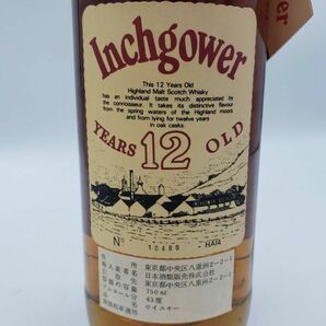 N]2314(044)-9/TH22000【千葉】酒 Inchgower 12年 A DE LUXE HIGHLAND MALT SCOTCH WHISKY インチガワー スコッチ 43％ 750mlの画像7