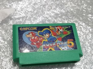 Nintendo CAP-5V ロックマン5 ファミコンソフト 中古 送料無料！