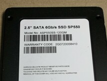 最終出品　ADATA ASP550SS-120GM 120GB SSD ジャンク_画像3