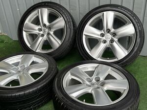 レクサスLS460 LS600純正19インチホイール/タイヤ (245/45R19) GOODYEAR グッドイヤー EAGLE LS2000 hybrid 2017年タイヤ タイヤの深さ 50%