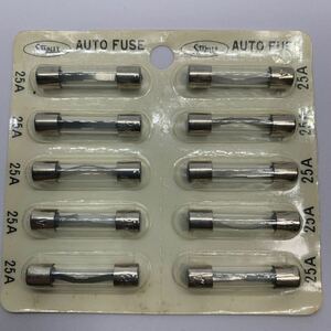 STANLEY Stanley Electric AUTO FUSE fuse fuse 25A 30mm glass tube bike car parts old car 3