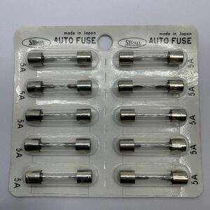 STANLEY スタンレー電気　AUTO FUSE フューズ　ヒューズ　SAF3005 5A 30mm ガラス管　バイク　車　部品　旧車　１