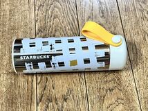 送料無料 未使用 STARBUCKS スタバ ウインター2017ステンレスボトル 水筒 350ml スクリューストライプ スターバックス _画像3