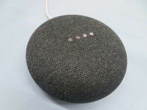 ★Google H0A Google 1600 スマートスピーカー Google Home Mini グーグル ホームミニ アダプター付き USED 93141★！！