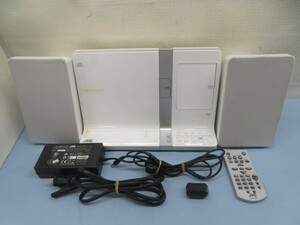 ★JVC CA-UXVJ5-W iPod対応マイクロコンポーネントシステム ホワイト ジェーブイシー リモコン/アダプター付き 動作品 93061★！！