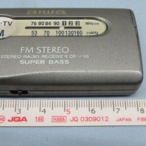 ◇aiwa CR-A55 シルバー ポータブル FM/AMラジオ ポケットラジオ 動作品 USED 93186◇！！の画像8