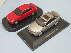 2台セット★Mercedes-Benz The C-Class Sedan/Class C ミニカー プルバックカー C-Klasse 1/43スケール メルセデスベンツ USED 93399★！！