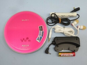 CD-R/RW/MP3*SONY D-NE730 портативный CD плеер розовый WALKMAN Sony Walkman слуховай аппарат / дистанционный пульт / с батарейкой рабочий товар 93678*!!