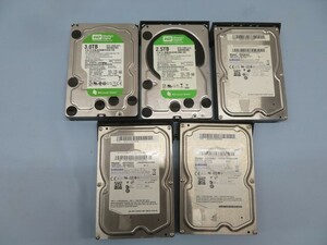 5台セット/3.0TB/2.5TB/2.0TB★Western Digital/SAMSUNG WD30EZRX/WD25EZRS HDD 内蔵 ウエスタンデジタル サムスン ジャンク USED 93809★