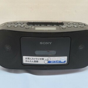 CD-R/RW/MP3★SONY CFD-S50 CDラジオカセットコーダー ブラック ソニー 電源コード付き 動作品 93773★！！の画像3