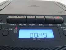 CD-R/RW/MP3★SONY CFD-S50 CDラジオカセットコーダー ブラック ソニー 電源コード付き 動作品 93773★！！_画像2