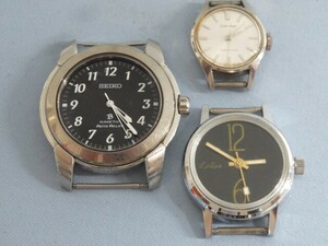 3点セット■SEIKO/LOTUSなど 腕時計フェイスのみ 5J21-0A80 自動巻き 1004-0200 手巻き アナログ ジャンク 93983■SA！！