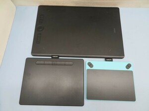 3台セット■Wacom PTH-860/CTL-6100WL/CTL-490 ペンタブレット ワコム ペンタブ PC用品 ジャンク USBケーブル付き 94019■！！